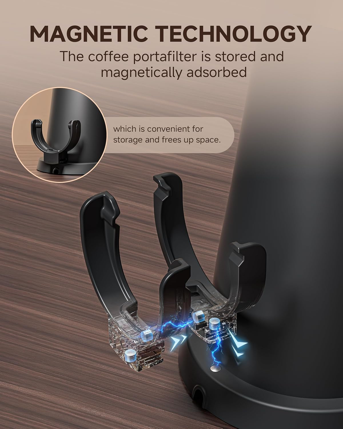 Single Dose Coffee Grinder with 75 Settings & 40Mm Burrs | Anti-Static Espresso Grinder for Home Use | Low Retention Magnetic Outlet | Quiet DC Motor | Vacuum Dosing Cup | LED Light