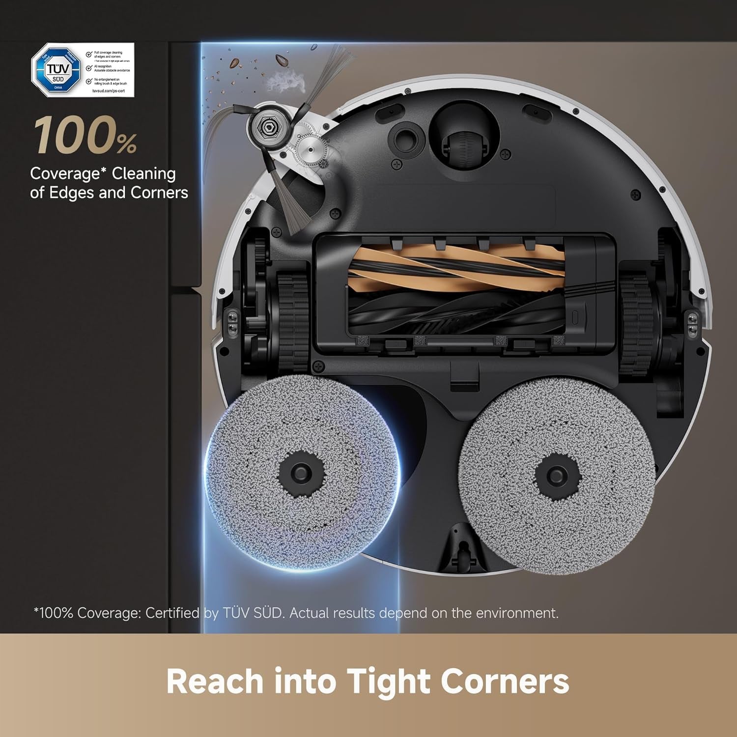 X50 Ultra White Robot Vacuum and Mop with Auto-Empty and Mop Self-Cleaning, 20,000Pa Suction, Obstacle Avoidance and 360° Navigation, Corner to Edge Deep Cleaning, Detangling Brush