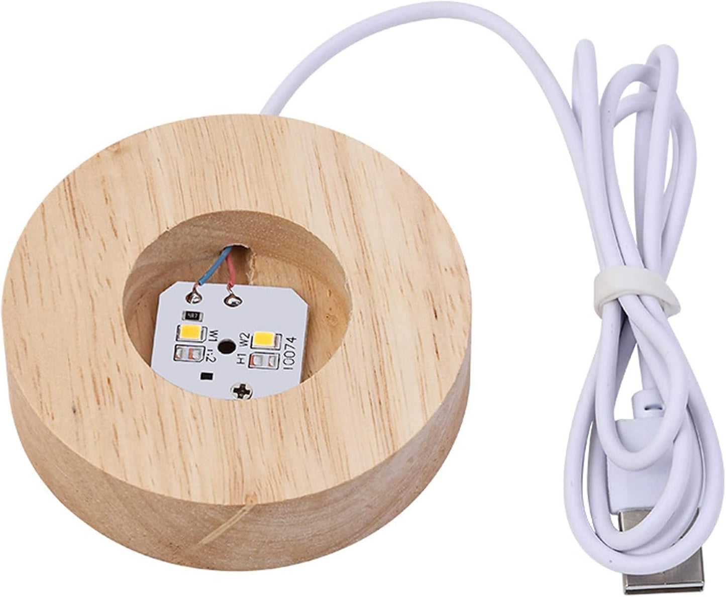 3D Solar System Crystal Ball Night Light for Kids Glass Ball Night Lamp with Wooden Base Fantasy Decoration Crsytal LED Galaxy Planet Nightlight Bedroom Decor 2.76In