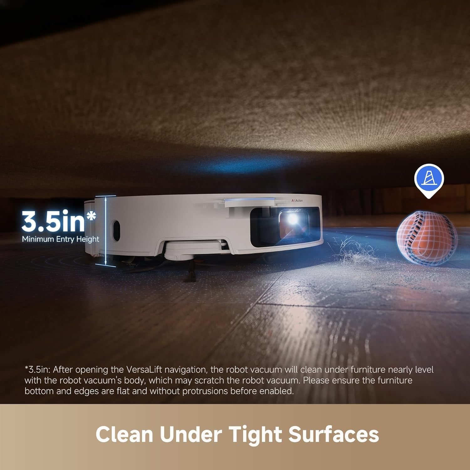 X50 Ultra White Robot Vacuum and Mop with Auto-Empty and Mop Self-Cleaning, 20,000Pa Suction, Obstacle Avoidance and 360° Navigation, Corner to Edge Deep Cleaning, Detangling Brush