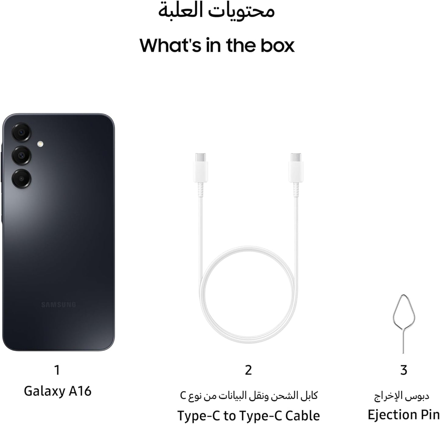 Galaxy A16 4G LTE (128GB + 4GB) International Model SM-A165F/DS Factory Unlocked, 6.7", Dual SIM, 50MP Triple Camera (Case Bundle), Black