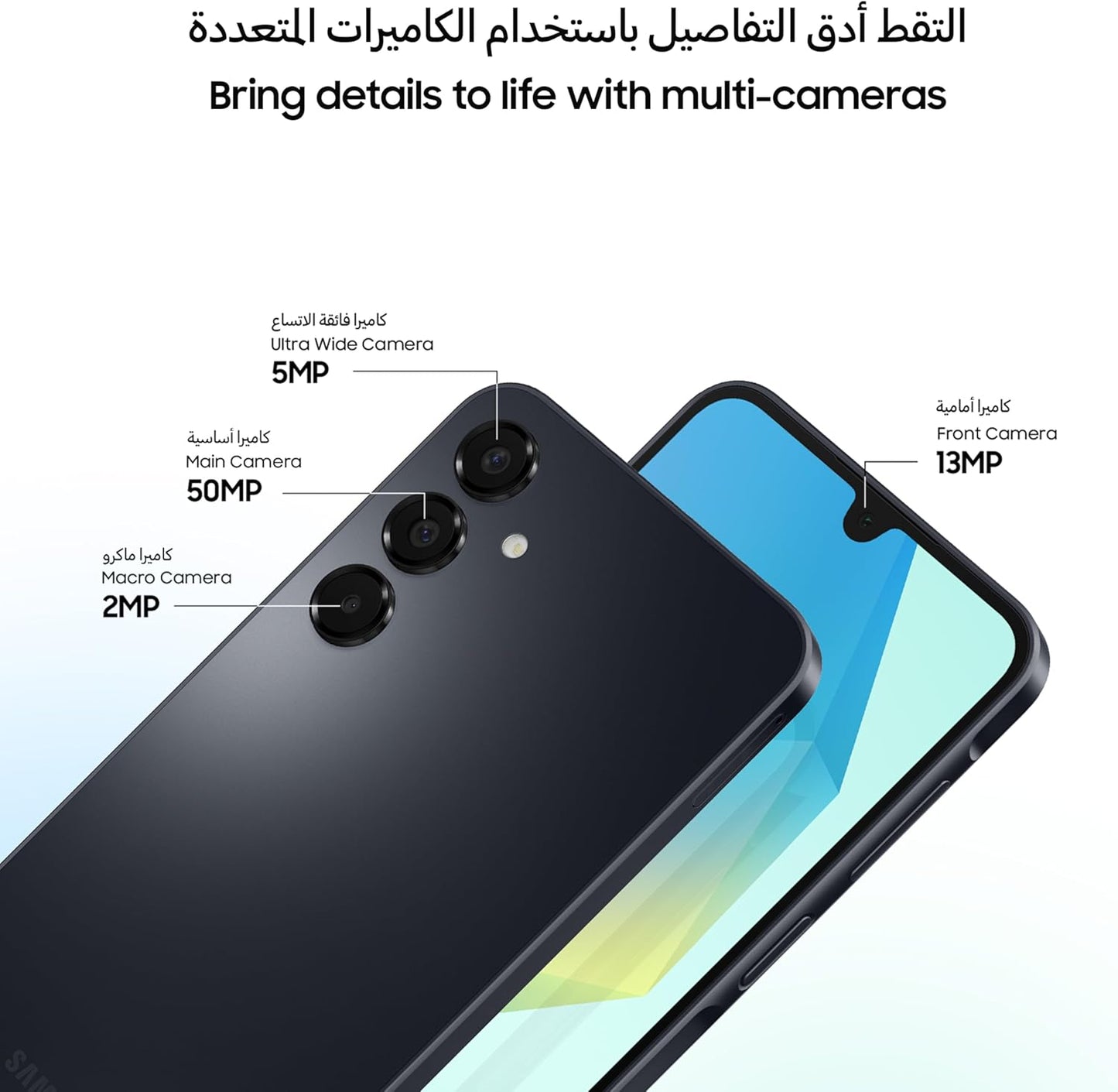 Galaxy A16 4G LTE (128GB + 4GB) International Model SM-A165F/DS Factory Unlocked, 6.7", Dual SIM, 50MP Triple Camera (Case Bundle), Black