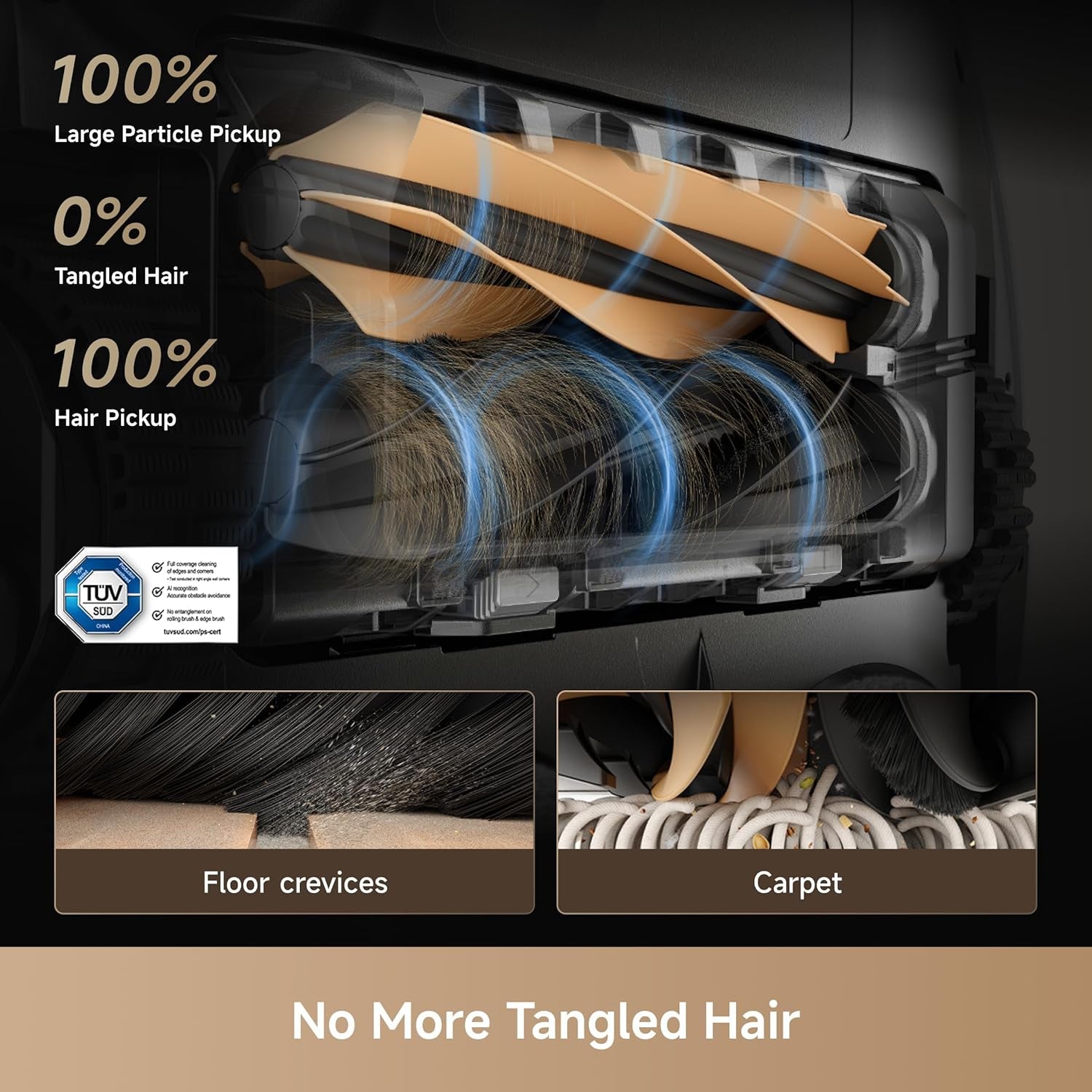 X50 Ultra White Robot Vacuum and Mop with Auto-Empty and Mop Self-Cleaning, 20,000Pa Suction, Obstacle Avoidance and 360° Navigation, Corner to Edge Deep Cleaning, Detangling Brush