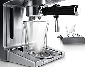 ECP3620 15 Bar Espresso Cappuccino Machine, Silver