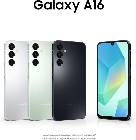 Galaxy A16 4G LTE (128GB + 4GB) International Model SM-A165F/DS Factory Unlocked, 6.7", Dual SIM, 50MP Triple Camera (Case Bundle), Black